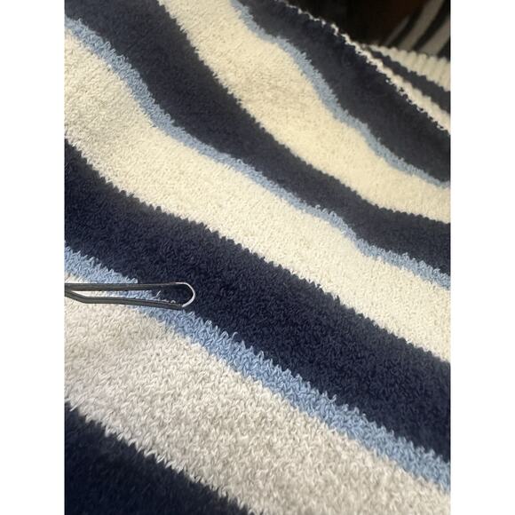 *Damaged* Veronica Beard Herbie Slit Neck Striped V-Neck Sweater Medium Flawed* - Picture 14 of 16